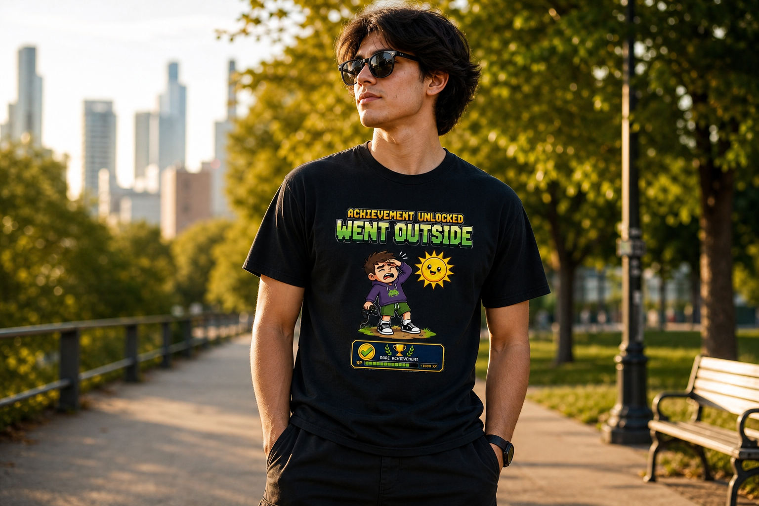 Achievement Unlocked: Went Outside gaming merch lifestyle photo