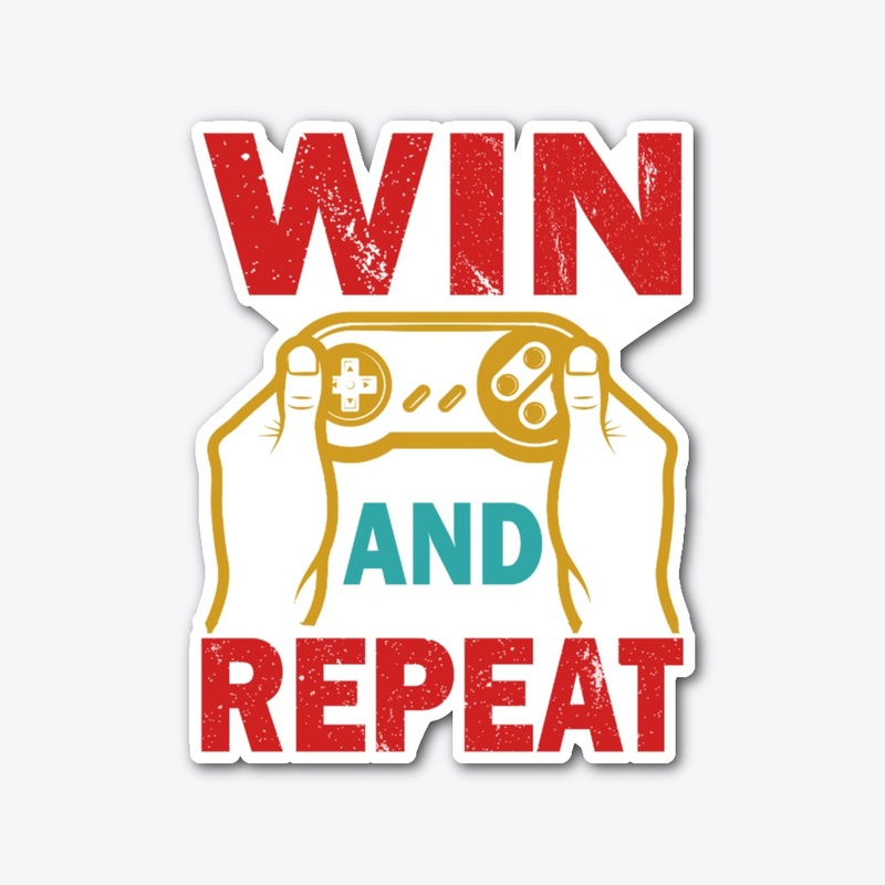 Win And Repeat — Comfort Tee — funny gaming shirt mockup
